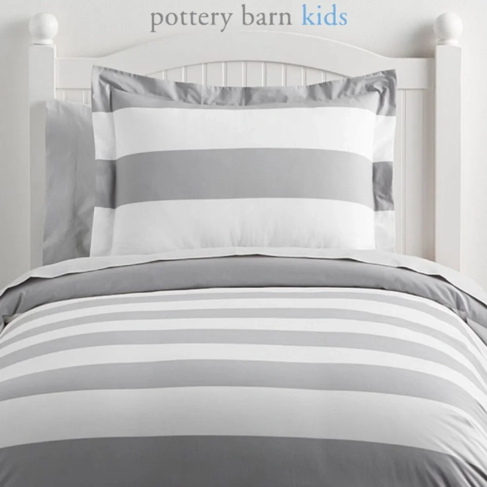 Pottery Barn Kids Rugby Stripe Duvet